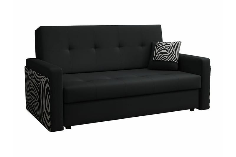 3-seters Sovesofa Denegal - Svart - Møbler - Sofaer - Sovesofaer - 3 seters sovesofa