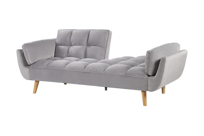 3-seters Sovesofa Lutarp - Fløyel/Grå - Møbler - Sofaer - Sovesofaer - 3 seters sovesofa