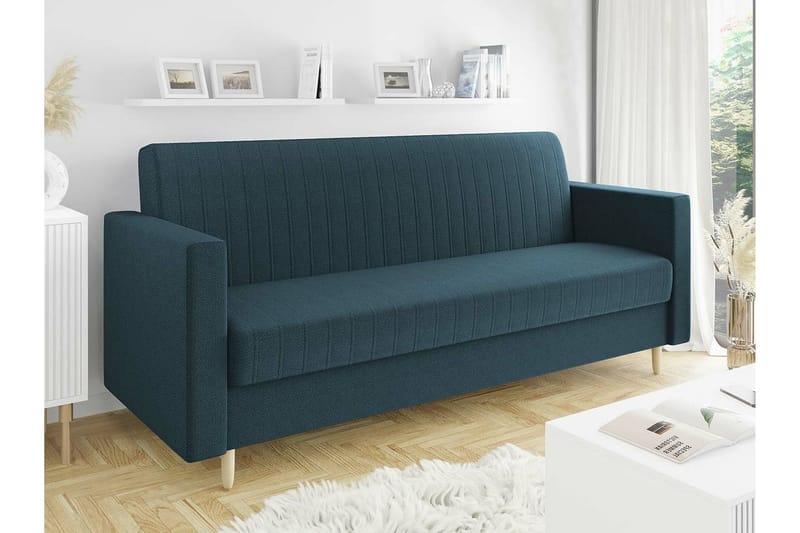 3-seters Sovesofa Midfeld - Mørkeblå - Møbler - Sofaer - Sovesofaer - 3 seters sovesofa