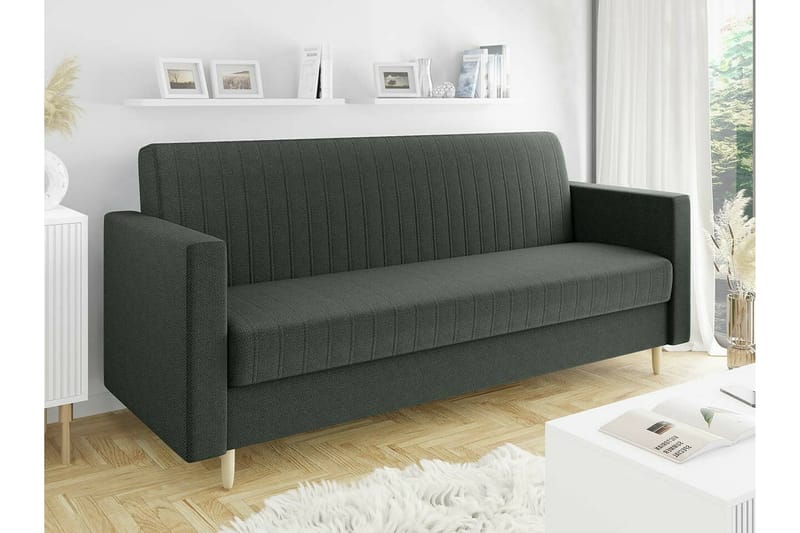 3-seters Sovesofa Midfeld - Mørkegrå - Møbler - Sofaer - Sovesofaer - 3 seters sovesofa