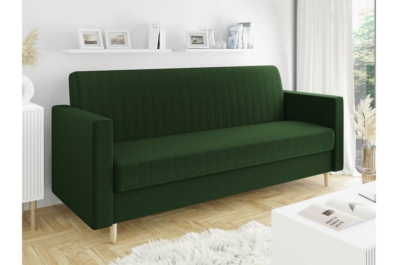 3-seters Sovesofa Midfeld - Mørkegrønn - Møbler - Sofaer - Sovesofaer - 3 seters sovesofa