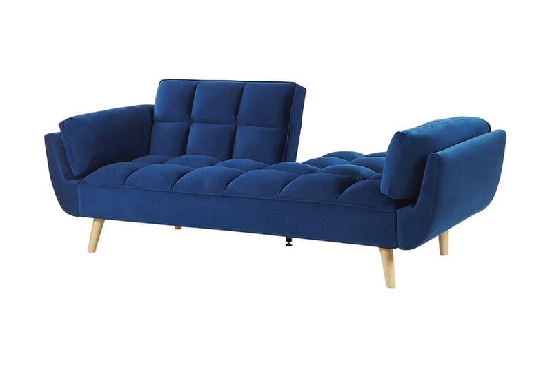 3-seters Sovesofa seng Lutarp - Fløyel/Mørkeblå - Møbler - Sofaer - Sovesofaer - 3 seters sovesofa