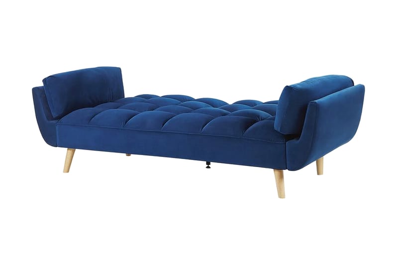 3-seters Sovesofa seng Lutarp - Fløyel/Mørkeblå - Møbler - Sofaer - Sovesofaer - 3 seters sovesofa