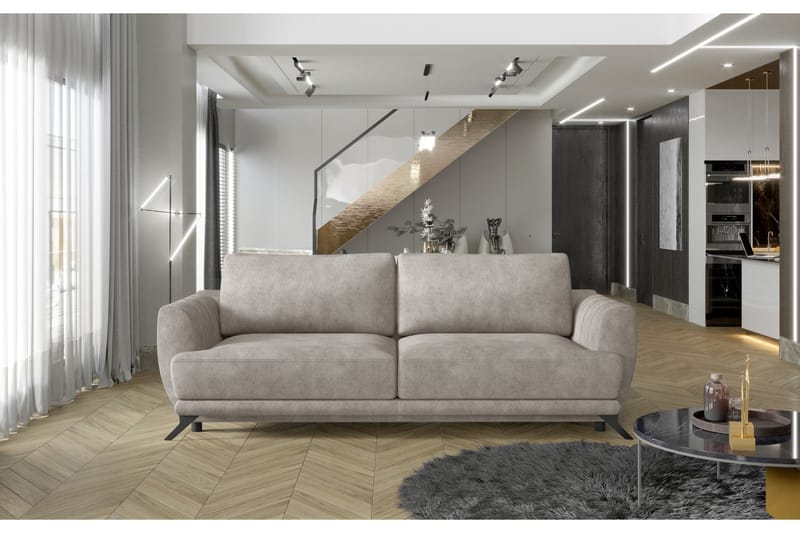 3-sits Sovesofa Megisti - Beige - Møbler - Sofaer - Sovesofaer - 3 seters sovesofa