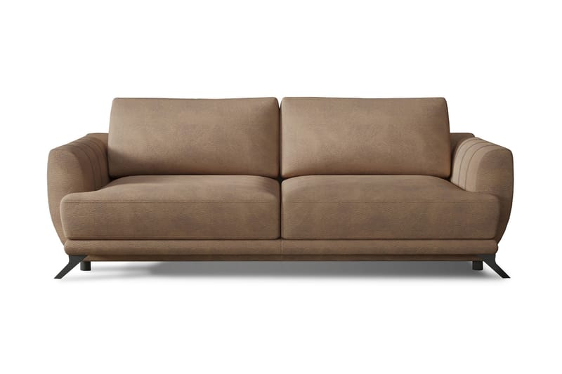 3-sits Sovesofa Megisti - Lysebrun - Møbler - Sofaer - Sovesofaer - 3 seters sovesofa