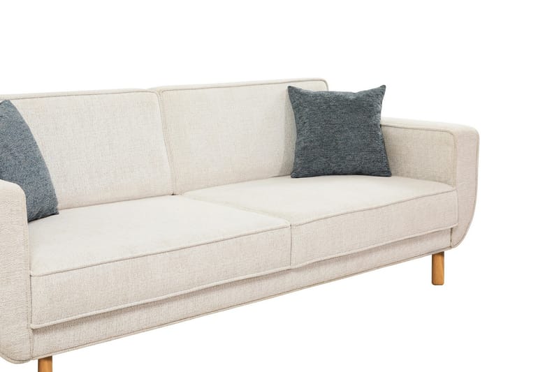 3-seters Sovesofa Austen - Krem - Møbler - Sofaer - Sovesofaer - 3 seters sovesofa