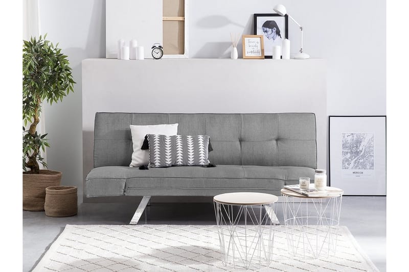 Divansofa Bristol 180 cm - Grå - Møbler - Sofaer - Sovesofaer - 3 seters sovesofa