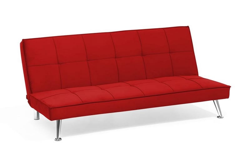 Divansofa Hasle 168 cm - Rød - Møbler - Sofaer - Sovesofaer - 3 seters sovesofa