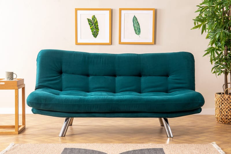 Sovesofa 3-seter Perc 175x110 cm - Grønn - Møbler - Sofaer - Sovesofaer - 3 seters sovesofa