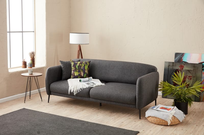 Sovesofa 3-seters Genna 180x90 cm - Antrasitt - 3 seters sovesofa