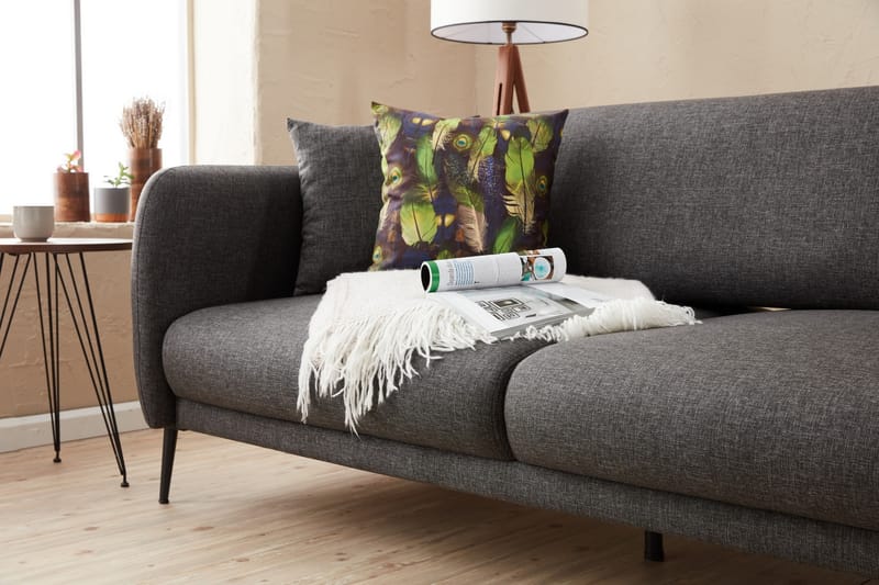 Sovesofa 3-seters Genna 180x90 cm - Antrasitt - Møbler - Sofaer - Sovesofaer - 3 seters sovesofa