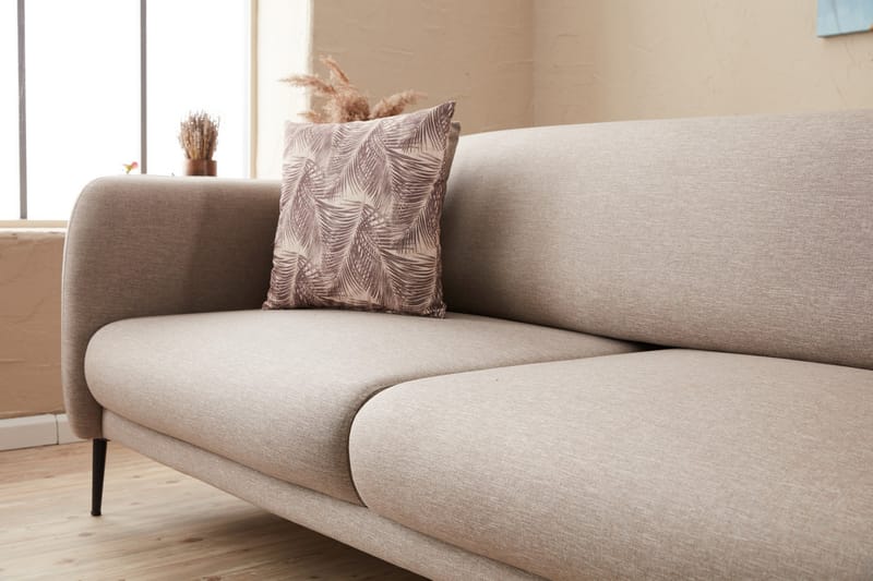 Sovesofa 3-seters Genna 180x90 cm - Beige - Møbler - Sofaer - Sovesofaer - 3 seters sovesofa