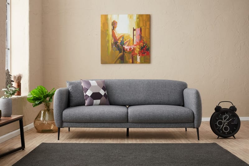 Sovesofa 3-seters Genna 180x90 cm - Grå - 3 seters sovesofa