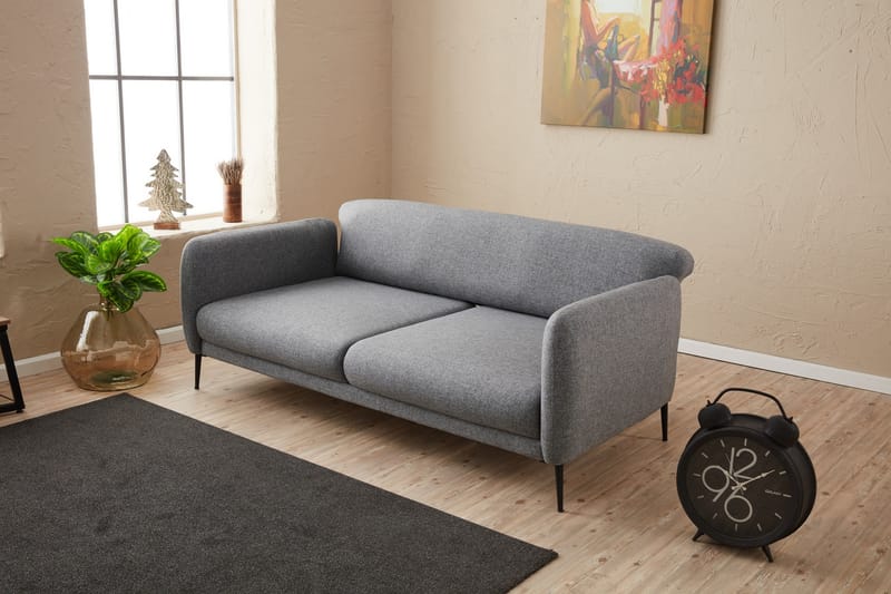 Sovesofa 3-seters Genna 180x90 cm - Grå - 3 seters sovesofa