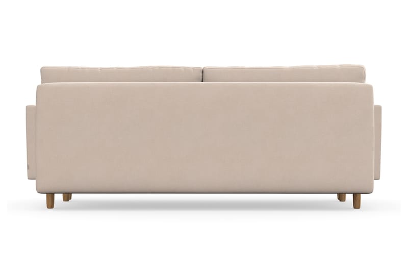 Sovesofa Alory med Oppbevaring 3-seter - Beige - 4 seters sovesofa - 2 seters sovesofa - Fløyelssofaer - 3 seters sovesofa - Skinnsofaer