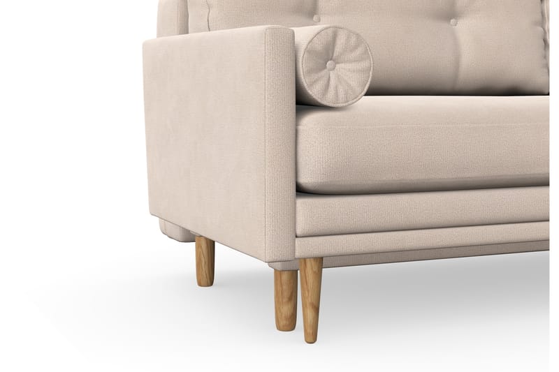 Sovesofa Alory med Oppbevaring 3-seter - Beige - 4 seters sovesofa - 2 seters sovesofa - Fløyelssofaer - 3 seters sovesofa - Skinnsofaer