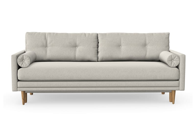 Sovesofa Alory med Oppbevaring 3-seter - Beige/Grå - Møbler - Sofaer - Sovesofaer - 3 seters sovesofa