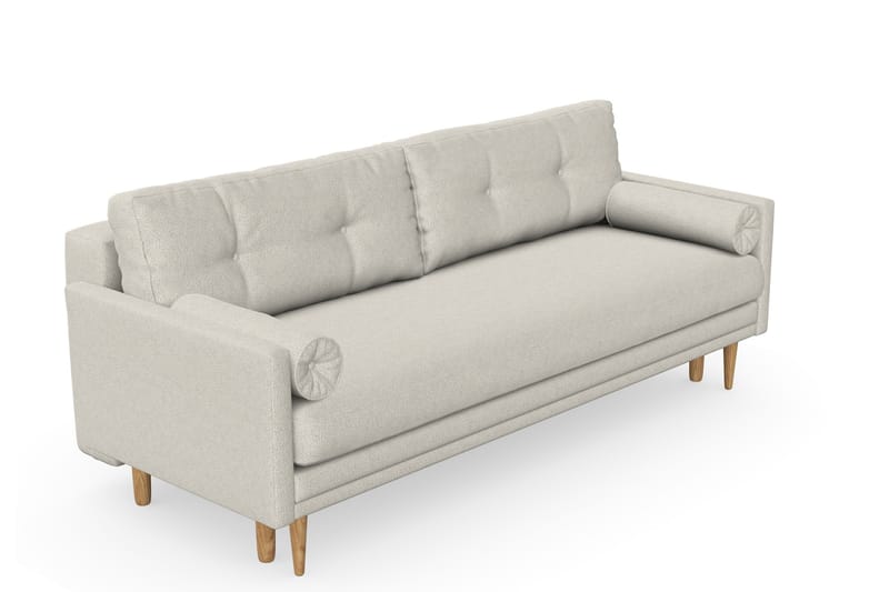 Sovesofa Alory med Oppbevaring 3-seter - Beige/Grå - Møbler - Sofaer - Sovesofaer - 3 seters sovesofa