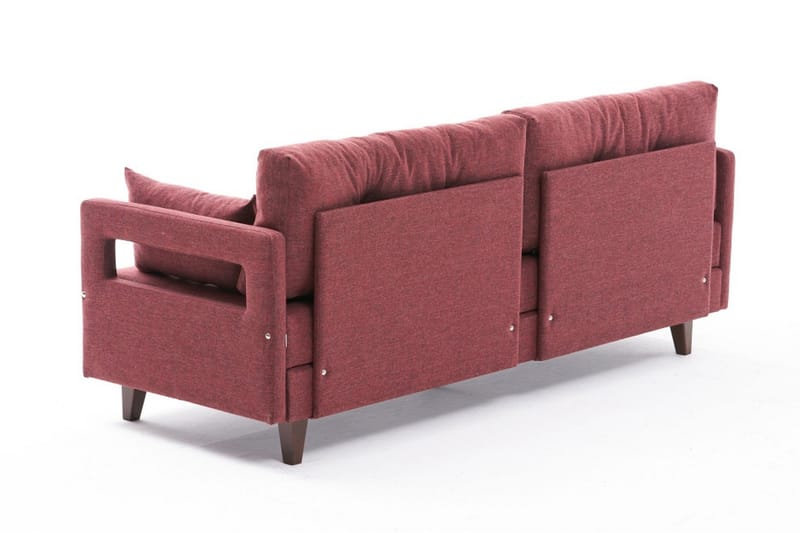 Sovesofa Burkina 3-seters 150x190 - Rød - Møbler - Sofaer - Sovesofaer - 3 seters sovesofa