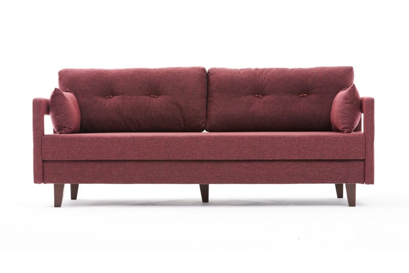 Sovesofa Burkina 3-seters 150x190 - Rød - Møbler - Sofaer - Sovesofaer - 3 seters sovesofa