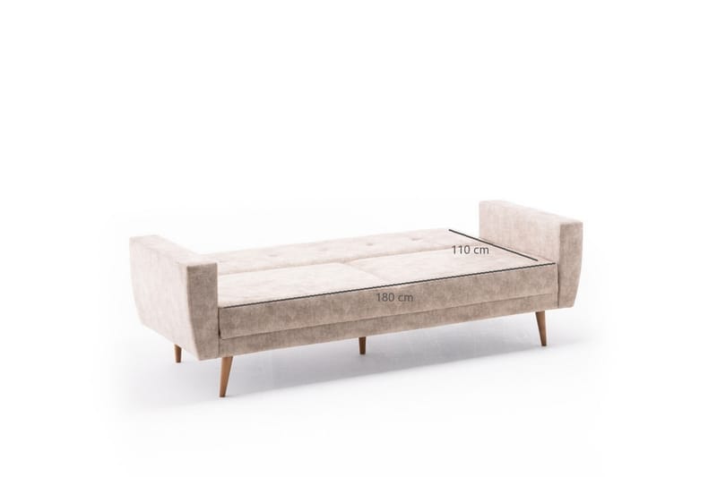 Sovesofa Chile 3-seters 194x110 - Krem - Møbler - Sofaer - Sovesofaer - 3 seters sovesofa