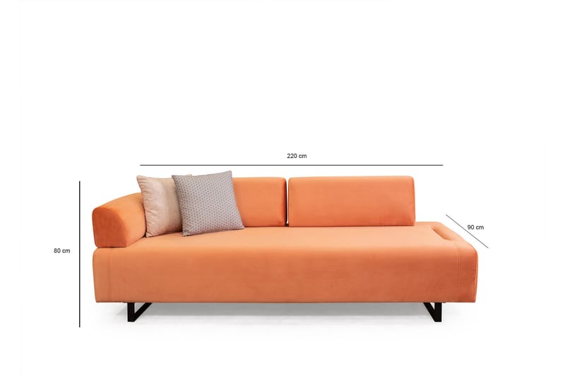 Sovesofa Glenavy 3-seters - Rosa - Møbler - Sofaer - Sovesofaer - 3 seters sovesofa