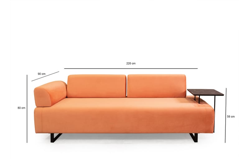 Sovesofa Glenavy 3-seters - Rosa - Møbler - Sofaer - Sovesofaer - 3 seters sovesofa