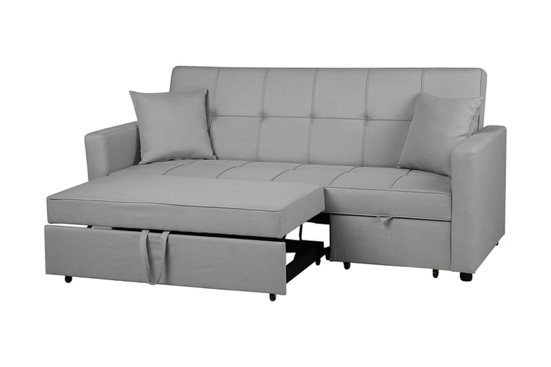 Sovesofa Glomma 207 cm - Svart | Grå - Møbler - Sofaer - Sovesofaer - 3 seters sovesofa