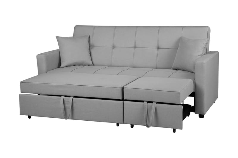 Sovesofa Glomma 207 cm - Svart | Grå - Møbler - Sofaer - Sovesofaer - 3 seters sovesofa