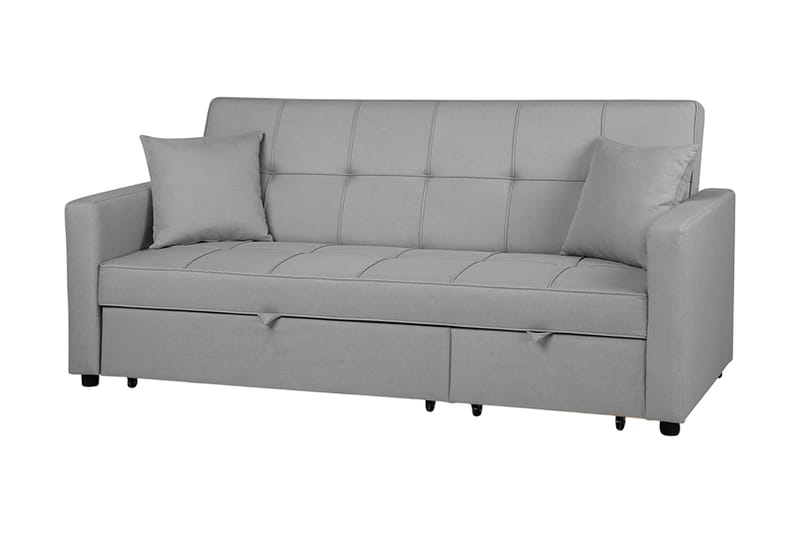 Sovesofa Glomma 207 cm - Svart | Grå - Møbler - Sofaer - Sovesofaer - 3 seters sovesofa