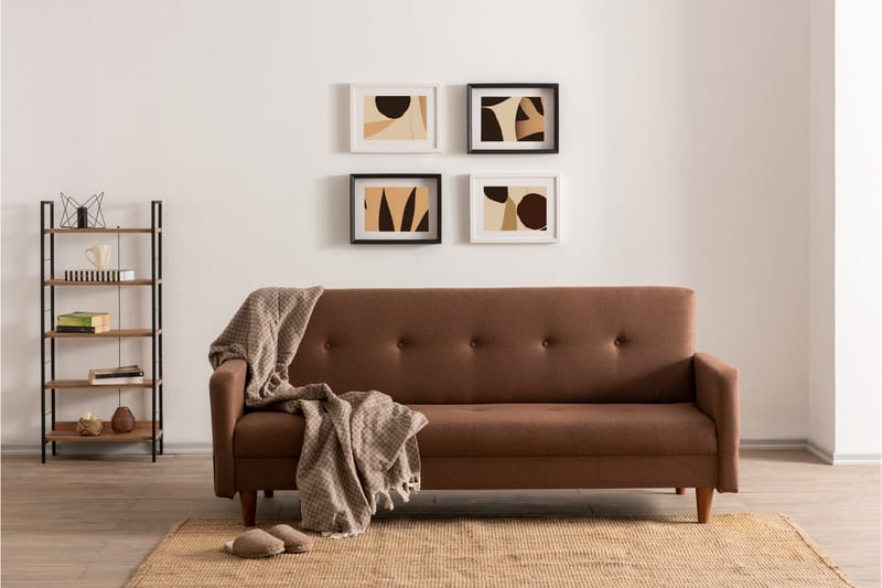 Sovesofa Hiko - Brun - 3 seters sovesofa