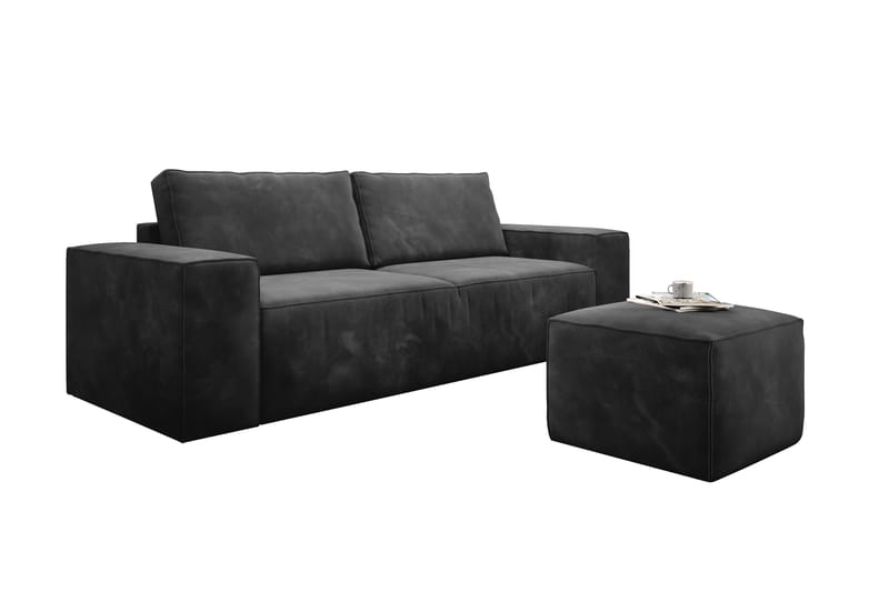 Sovesofa Kandari 3-seters med Oppbevaring - Brun - Møbler - Sofaer - Sovesofaer - 3 seters sovesofa