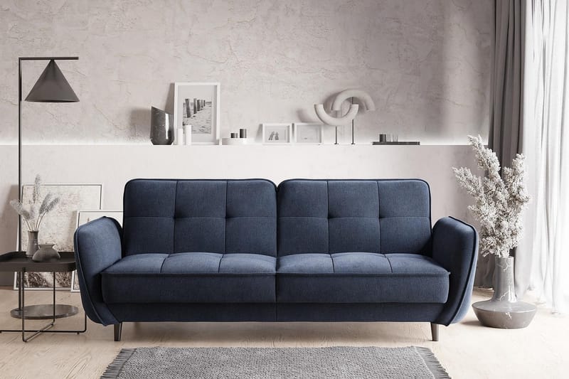 Sovesofa Kaval 3-seters - Mørkeblå - Møbler - Sofaer - Sovesofaer - 3 seters sovesofa