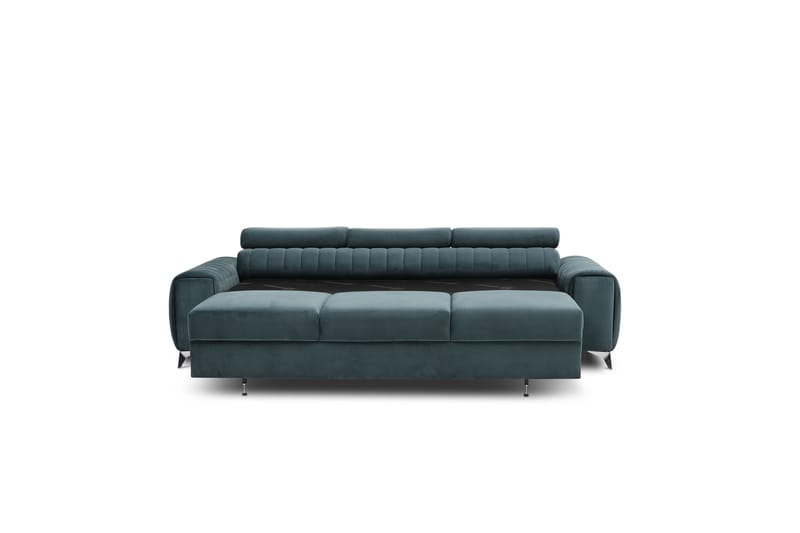 Sovesofa Laucha 3-seter - Blå - Møbler - Sofaer - Sovesofaer - 3 seters sovesofa