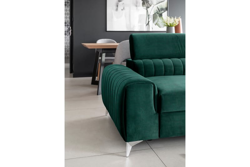 Sovesofa Laucha 3-seter - Grønn - Møbler - Sofaer - Sovesofaer - 3 seters sovesofa