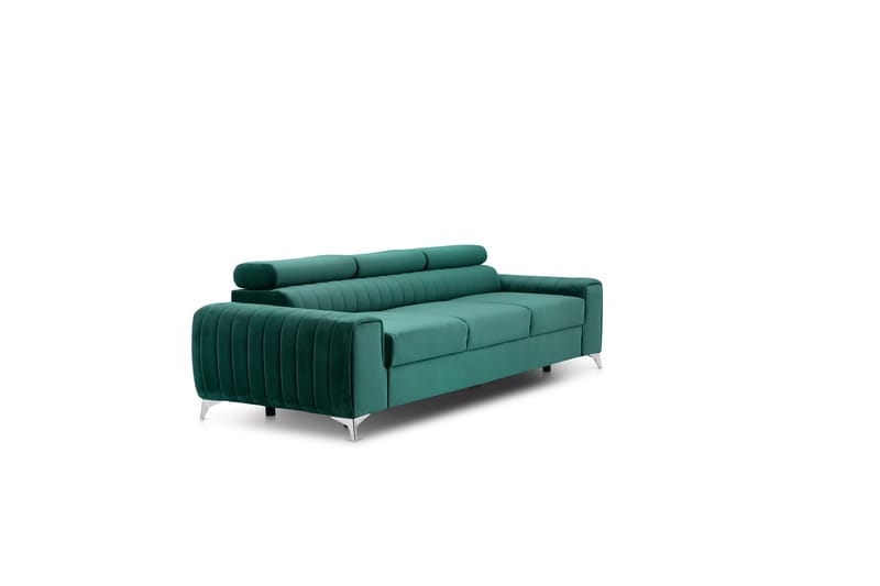 Sovesofa Laucha 3-seter - Grønn - Møbler - Sofaer - Sovesofaer - 3 seters sovesofa