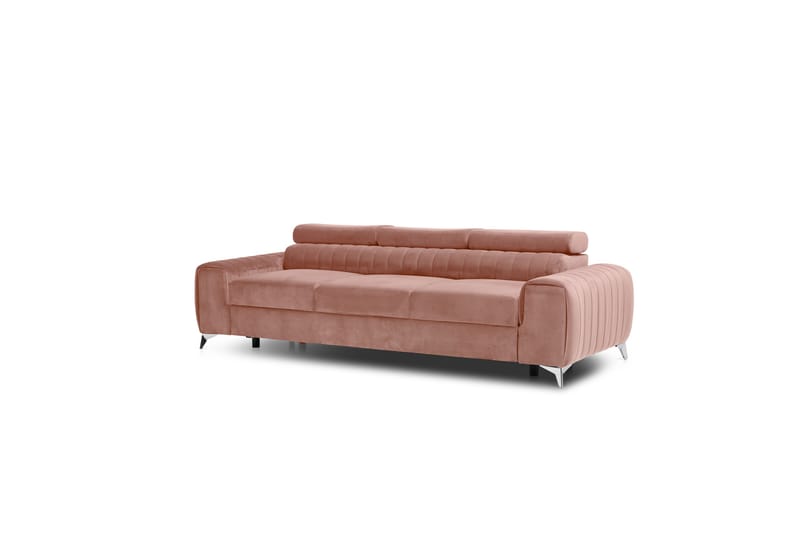 Sovesofa Laucha 3-seter - Rosa - Møbler - Sofaer - Sovesofaer - 3 seters sovesofa