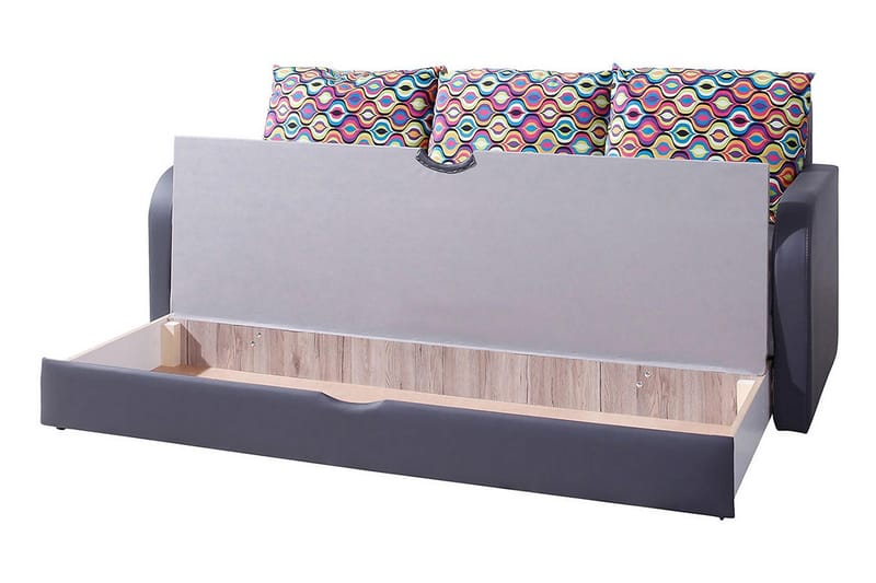 Sovesofa Lido 208x75x86 cm - Grå - Møbler - Sofaer - Sovesofaer - 3 seters sovesofa