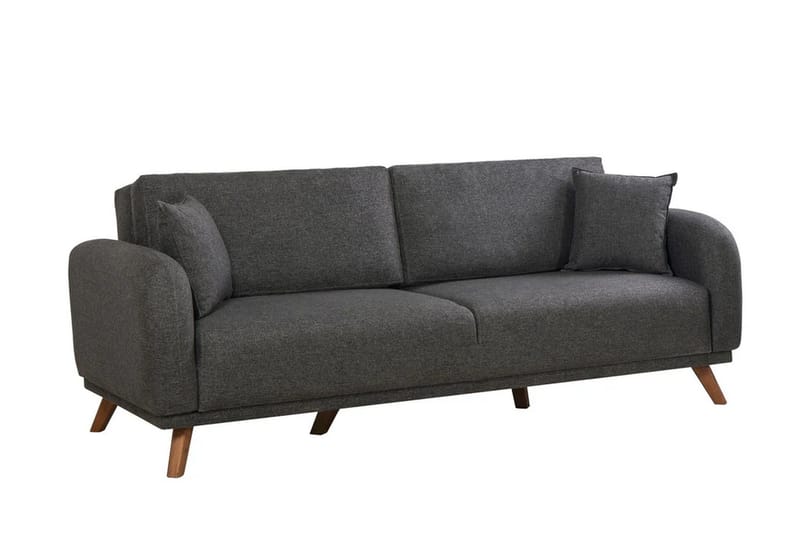 Sovesofa Malkiat - Antrasitt - Møbler - Sofaer - Sovesofaer - 3 seters sovesofa