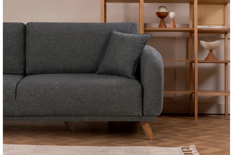 Sovesofa Malkiat - Antrasitt - Møbler - Sofaer - Sovesofaer - 3 seters sovesofa