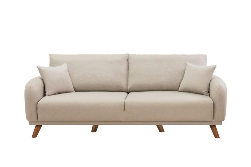 Sovesofa Malkiat - Cream - Møbler - Sofaer - Sovesofaer - 3 seters sovesofa