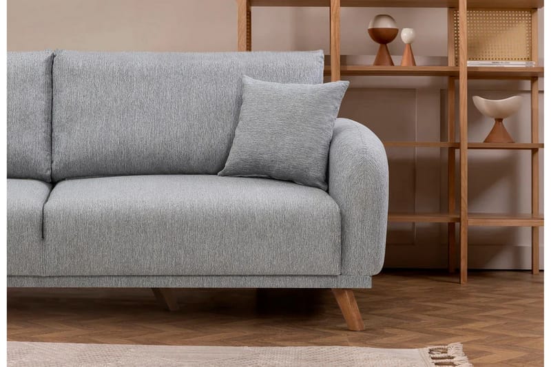 Sovesofa Malkiat - Grå - Møbler - Sofaer - Sovesofaer - 3 seters sovesofa