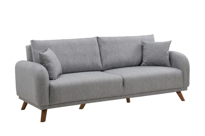 Sovesofa Malkiat - Grå - Møbler - Sofaer - Sovesofaer - 3 seters sovesofa