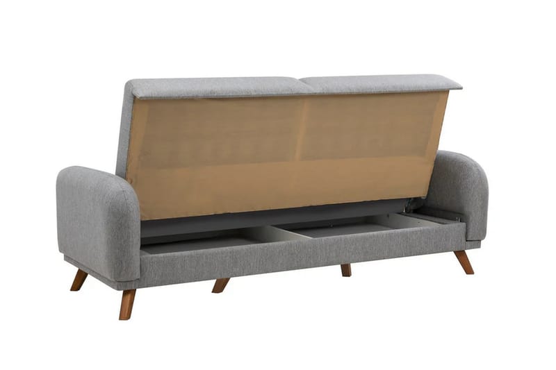 Sovesofa Malkiat - Grå - Møbler - Sofaer - Sovesofaer - 3 seters sovesofa