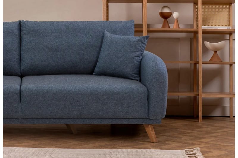 Sovesofa Malkiat - Mørkeblå - Møbler - Sofaer - Sovesofaer - 3 seters sovesofa