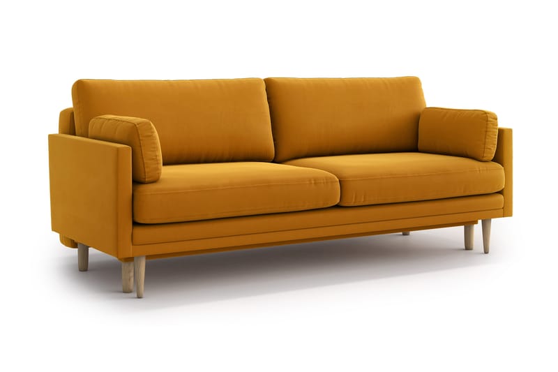 Sovesofa Minelle 3-seter - Gul - Møbler - Sofaer - Sovesofaer - 3 seters sovesofa