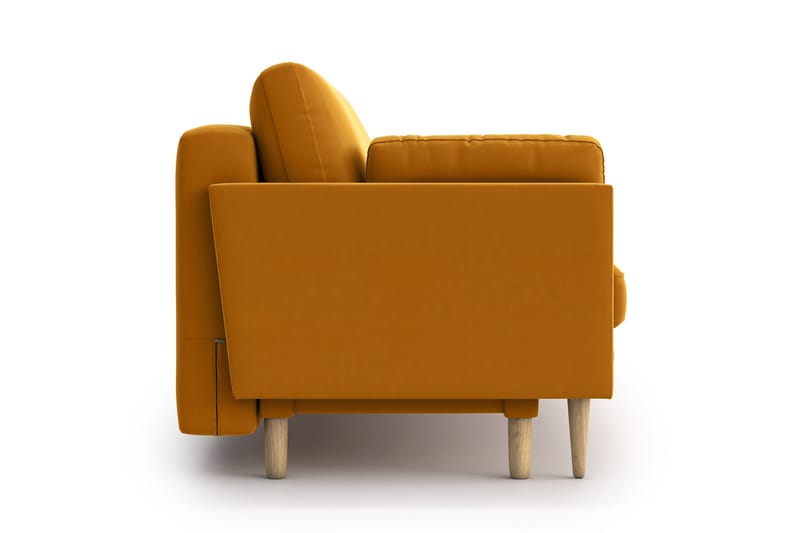 Sovesofa Minelle 3-seter - Gul - Møbler - Sofaer - Sovesofaer - 3 seters sovesofa