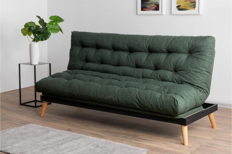 Sovesofa Saki - Green - Møbler - Sofaer - Sovesofaer - 3 seters sovesofa