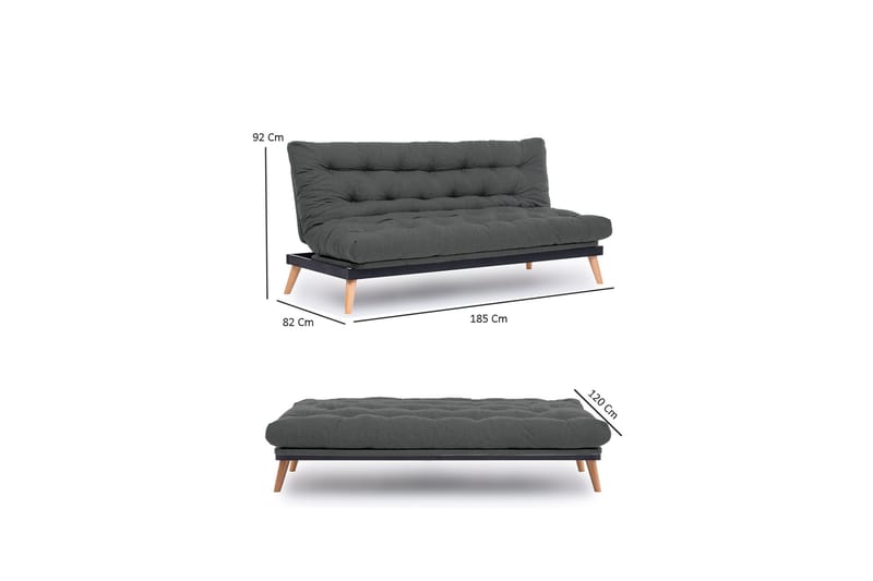 Sovesofa Saki - Green - Møbler - Sofaer - Sovesofaer - 3 seters sovesofa