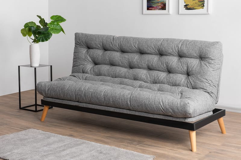 Sovesofa Saki - Lysegrå - Møbler - Sofaer - Sovesofaer - 3 seters sovesofa